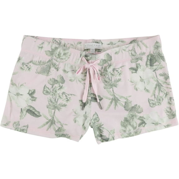 P.J. Salvage Womens Floral Print Pajama Shorts, Pink, Medium