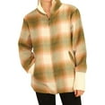 thumbnail image 1 of P.J. Salvage Womens Full Zip Plaid Jacket, Multicoloured, Small, 1 of 1