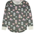 thumbnail image 1 of P.J. Salvage Womens Fuzzy Macaroons Pajama Sweater, Grey, Medium, 1 of 2