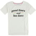 thumbnail image 1 of P.J. Salvage Womens Good Times Pajama Sleep T-shirt, Off-White, Medium, 1 of 2