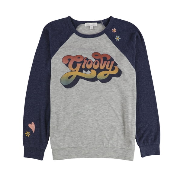 P.J. Salvage Womens Groovy Pajama Sweater, Grey, Medium