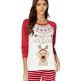 thumbnail image 1 of P.J. Salvage Womens Happy Holidays Pajama Sweater, Off-White, Small, 1 of 2