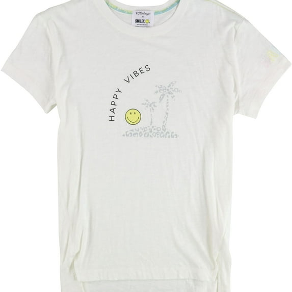 P.J. Salvage Womens Happy Vibes Pajama Sleep T-shirt, Off-White, Small