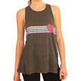 thumbnail image 1 of P.J. Salvage Womens Heart N Stripes Pajama Sleep Tank Top, Grey, Small, 1 of 5