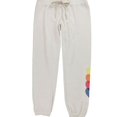 thumbnail image 1 of P.J. Salvage Womens Hearts On Left Leg Pajama Jogger Pants, Beige, Medium, 1 of 2