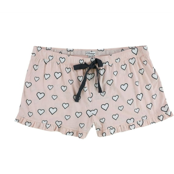 P.J. Salvage Womens Hearts Pajama Shorts, Pink, Medium