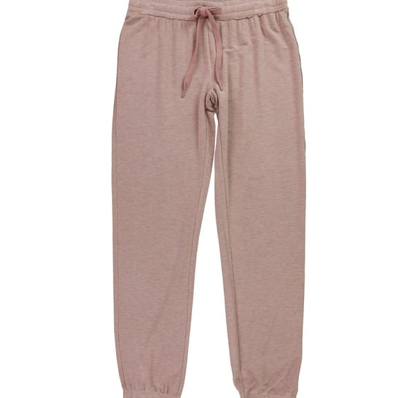 P.J. Salvage Womens Heathered Pajama Jogger Pants, Pink, Small