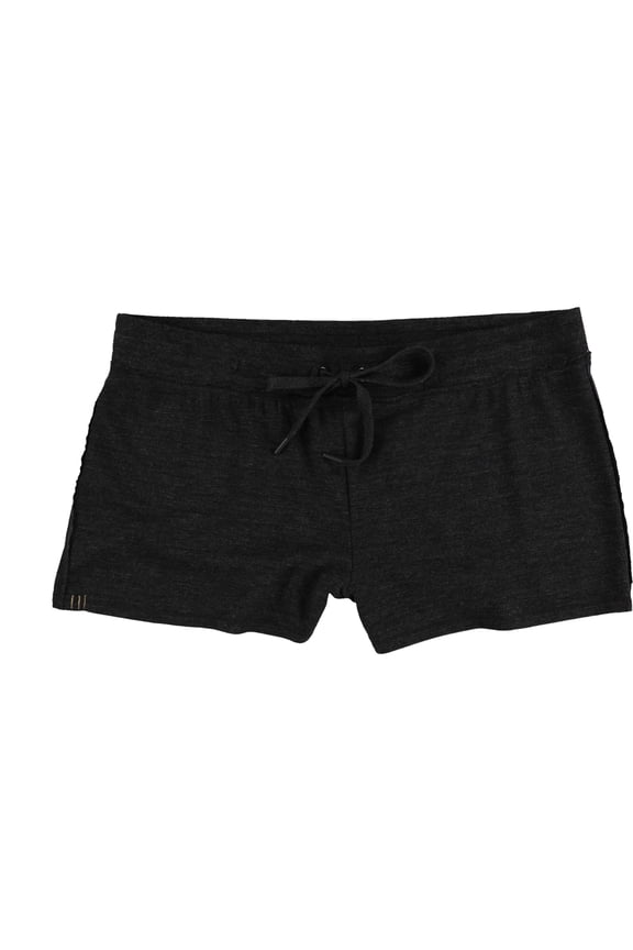 P.J. Salvage Womens Heathered Pajama Shorts, Black, Medium
