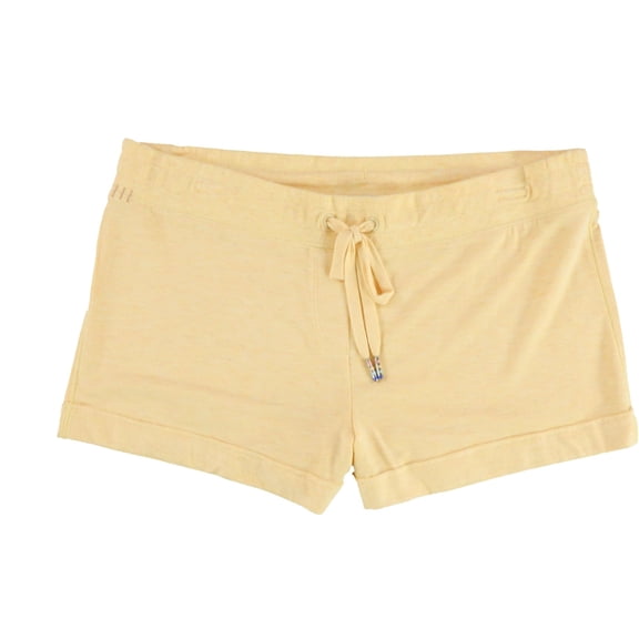 P.J. Salvage Womens Heathered Pajama Shorts, Yellow, Medium
