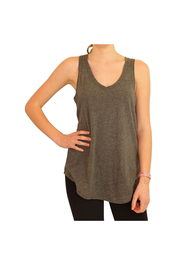 P.J. Salvage Womens Heathered Pajama Sleep Tank Top, Grey, Small