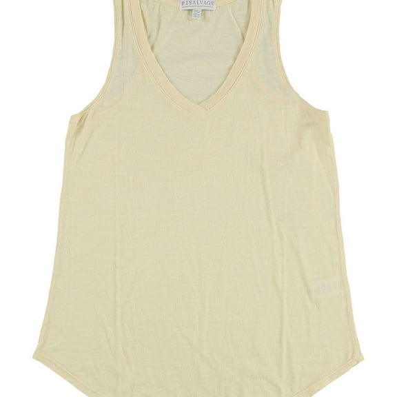 P.J. Salvage Womens Heathered Pajama Sleep Tank Top, Yellow, Medium
