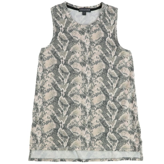 P.J. Salvage Womens High To Low Hem Pajama Sleep Tank Top, Pink, Small