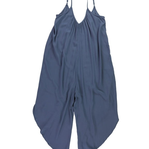 P.J. Salvage Womens High To Low Jumpsuit, Blue, Small