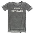 thumbnail image 1 of P.J. Salvage Womens I Heart Sunday Pajama Sleep T-shirt, Grey, Small, 1 of 2