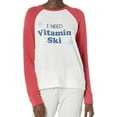 thumbnail image 1 of P.J. Salvage Womens I Need Vitamin Ski Pajama Sweater, Red, Small, 1 of 1