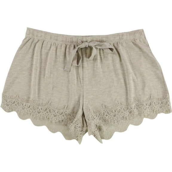 P.J. Salvage Womens Lace Design Pajama Shorts, Beige, Small