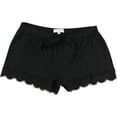 thumbnail image 1 of P.J. Salvage Womens Lace Design Pajama Shorts, Black, Medium, 1 of 2