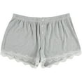 thumbnail image 1 of P.J. Salvage Womens Lace Design Pajama Shorts, Grey, Small, 1 of 2