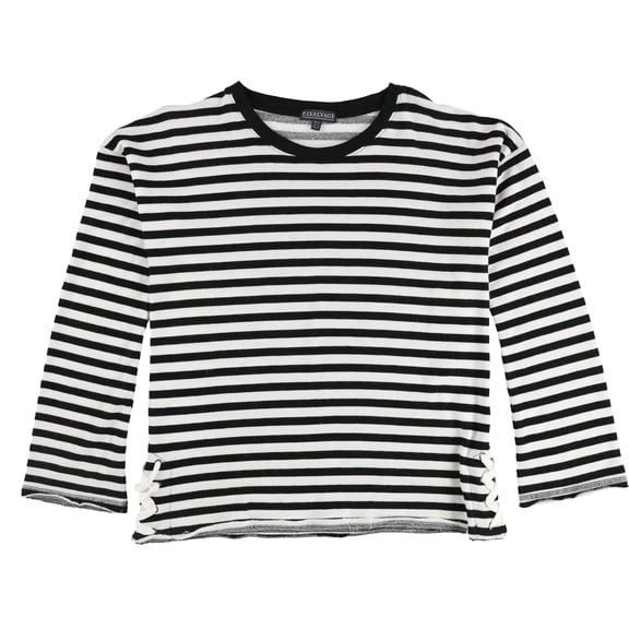 P.J. Salvage Womens Lace-Up Pajama Sweater, Black, Small