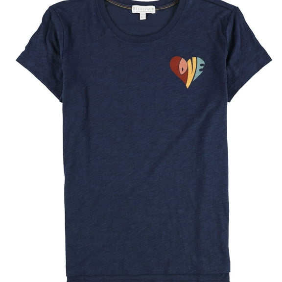 P.J. Salvage Womens Love Heart Pajama Sleep T-shirt, Blue, Medium