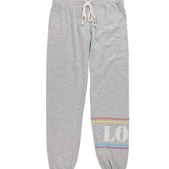 P.J. Salvage Womens Love Pajama Jogger Pants, Grey, Small