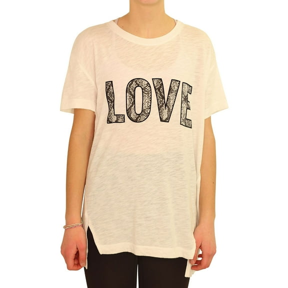 P.J. Salvage Womens Love Pajama Sleep T-shirt, Off-White, Small