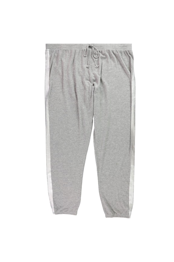 P.J. Salvage Womens Metallic Stripe Pajama Lounge Pants, Grey, Plus Size, 2X