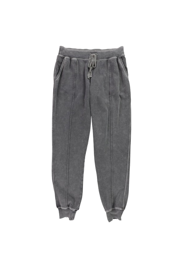 P.J. Salvage Womens Middle Hem Pajama Jogger Pants, Grey, Medium