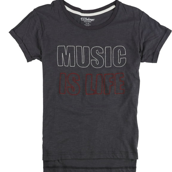 P.J. Salvage Womens Music Is Life Pajama Sleep T-shirt, Grey, Medium