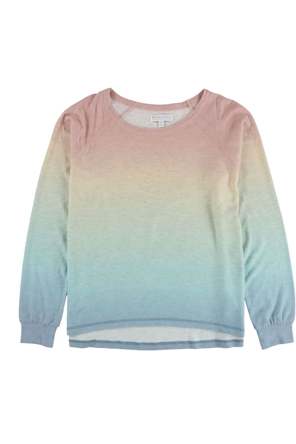 P.J. Salvage Womens Ombre High Low Hem Pajama Sweater, Blue, Plus Size, 2X