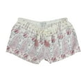 thumbnail image 1 of P.J. Salvage Womens Paisley Pajama Shorts, White, Medium, 1 of 2