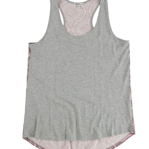 P.J. Salvage Womens Paisley Pajama Sleep Tank Top, Grey, Medium