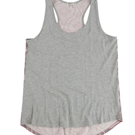 P.J. Salvage Womens Paisley Pajama Sleep Tank Top, Grey, Medium