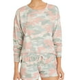 thumbnail image 1 of P.J. Salvage Womens Peachy Camo Thermal Pajama Shirt, Beige, Small, 1 of 1