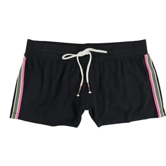 P.J. Salvage Womens Pink/Green Stripe Pajama Shorts, Black, Small