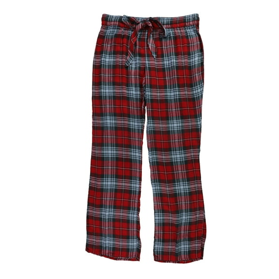 P.J. Salvage Womens Plaid Drawstring Pajama Lounge Pants, Red, Medium