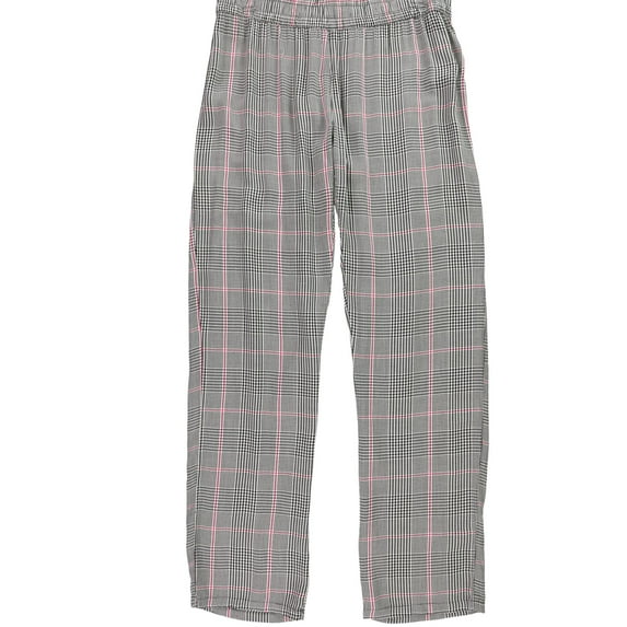 P.J. Salvage Womens Plaid Pajama Jogger Pants, Black, Small