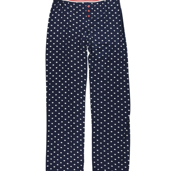 P.J. Salvage Womens Polka Dots Pajama Lounge Pants, Blue, Small