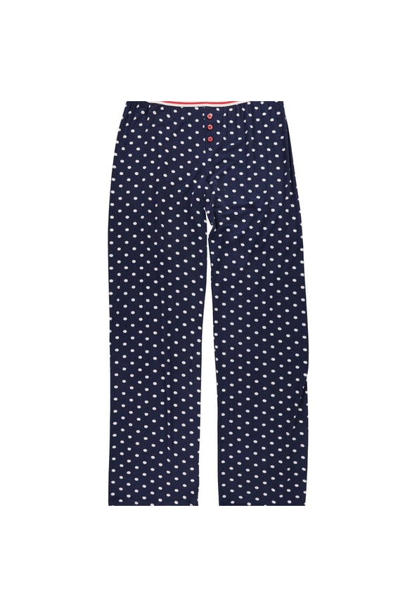 P.J. Salvage Womens Polka Dots Pajama Lounge Pants, Blue, Small