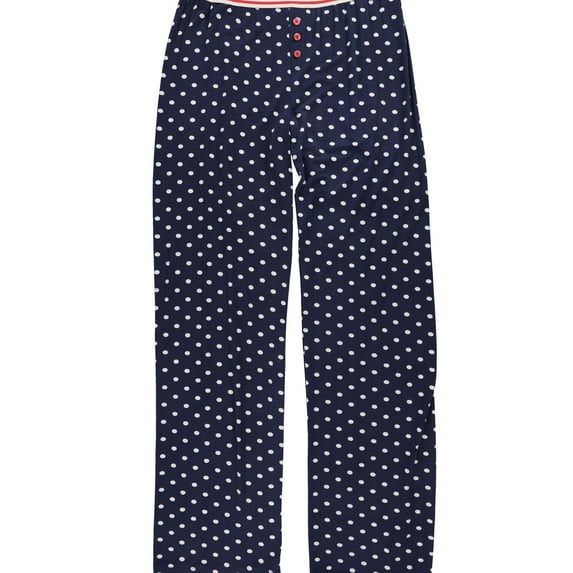 P.J. Salvage Womens Polka Dots Pajama Lounge Pants, Blue, Small