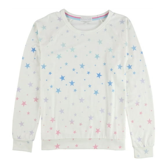 P.J. Salvage Womens Rainbow Stars Pajama Sleep T-shirt, Off-White, Small