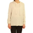 thumbnail image 1 of P.J. Salvage Womens Ribbed Pajama Sweatshirt Top, Beige, Small, 1 of 5