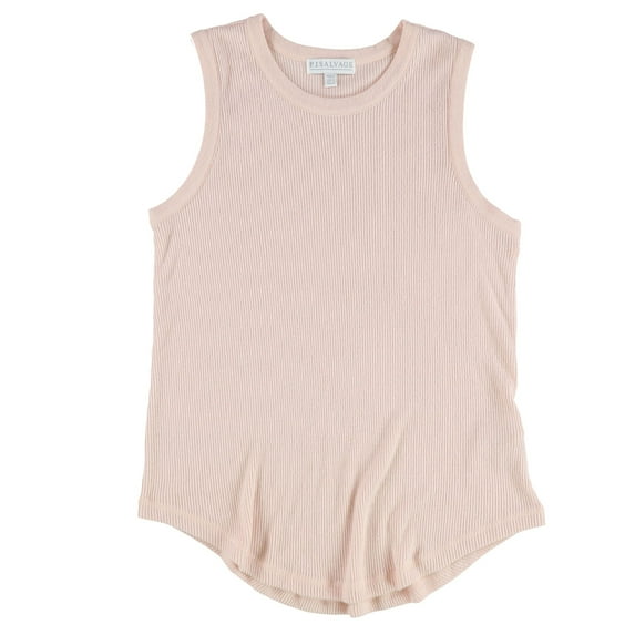 P.J. Salvage Womens Ribbed Pullover Pajama Sleep Tank Top, Pink, Medium