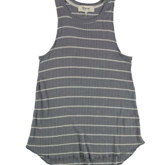 P.J. Salvage Womens Rounded hem Pajama Sleep Tank Top, Grey, Medium