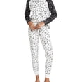 thumbnail image 1 of P.J. Salvage Womens Skulls, Peace, And Hearts Pajama Sweater, Off-White, Small, 1 of 2