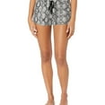 thumbnail image 1 of P.J. Salvage Womens Snake Print Pajama Shorts, Black, Small, 1 of 2
