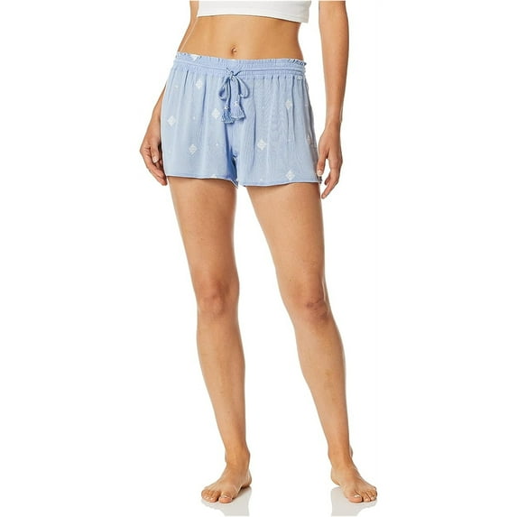 P.J. Salvage Womens Snowflakes Pajama Shorts, Blue, Medium