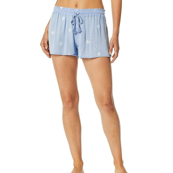 P.J. Salvage Womens Snowflakes Pajama Shorts, Blue, Small