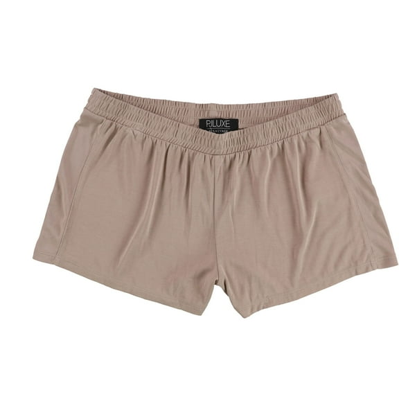 P.J. Salvage Womens Solid Pajama Shorts, Brown, Medium