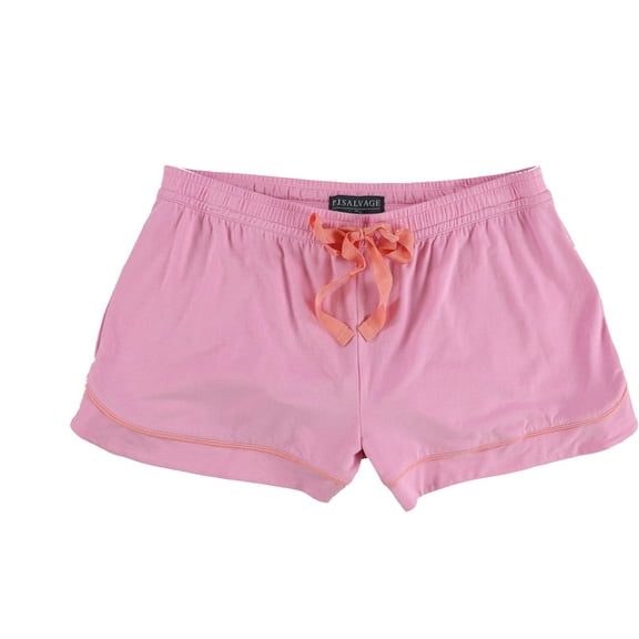 P.J. Salvage Womens Solid Pajama Shorts, Pink, Small